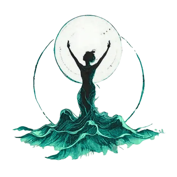 Woman rising from the ocean
